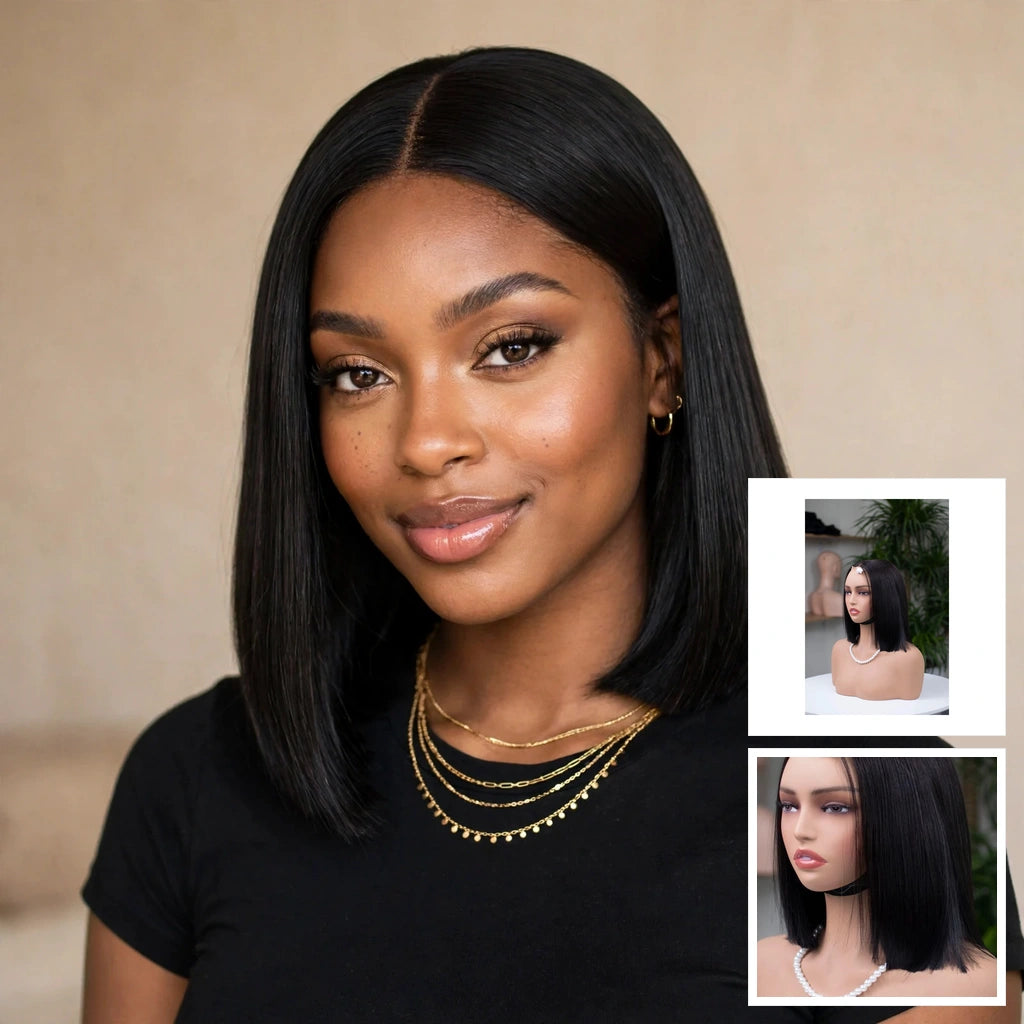 Bone straight 5x5 lace closure 12 inch natural color