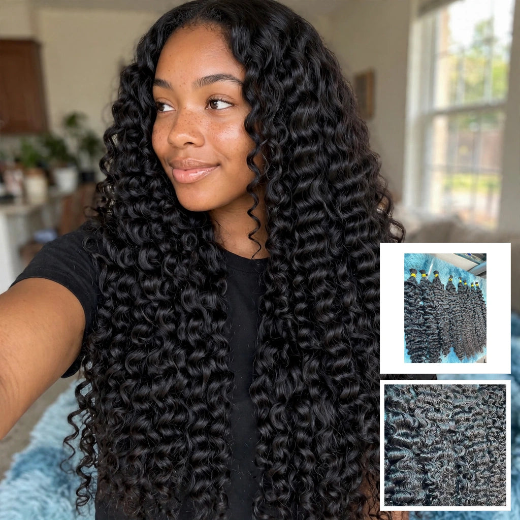 Burmese Curly Natural Black 1 Bundle Raw Human Hair Weave
