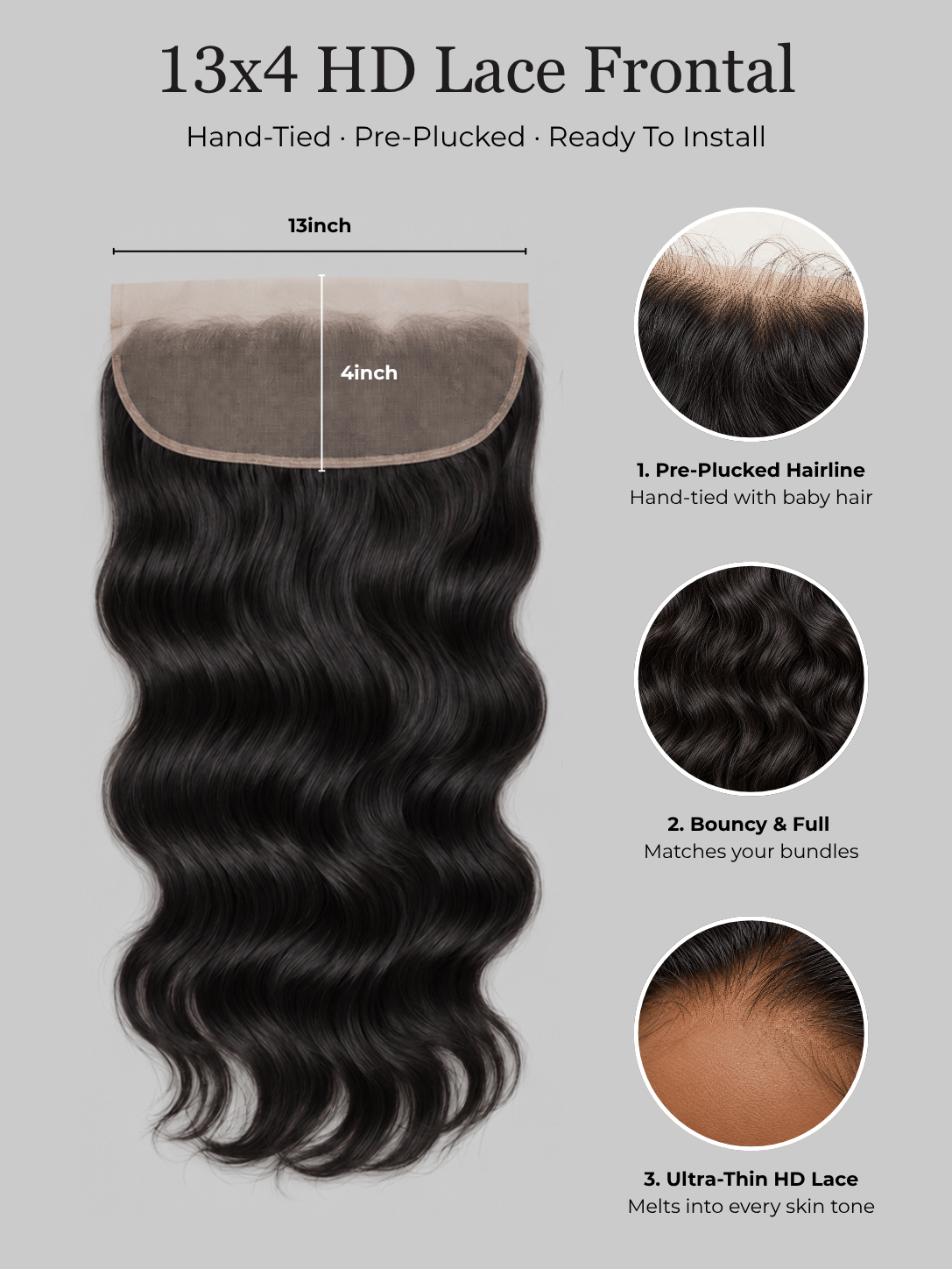 7x7 Transparent Closure 3 Bundles Deals Body Wave Natural Black Human Hair
