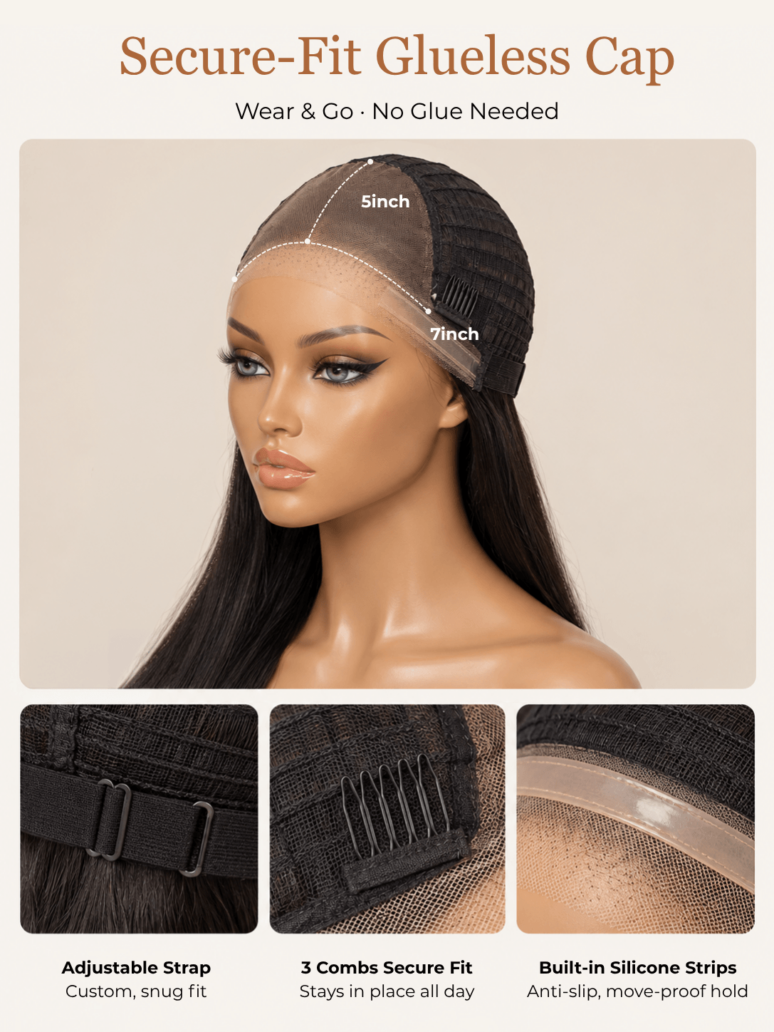 Bone Straight Raw Hair Natural Wig – 100% Human Hair