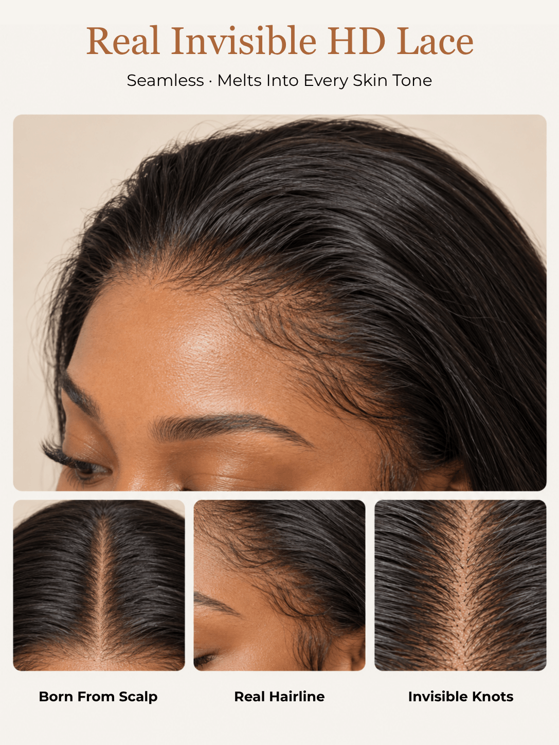 Bone Straight Raw Hair Natural Wig – 100% Human Hair