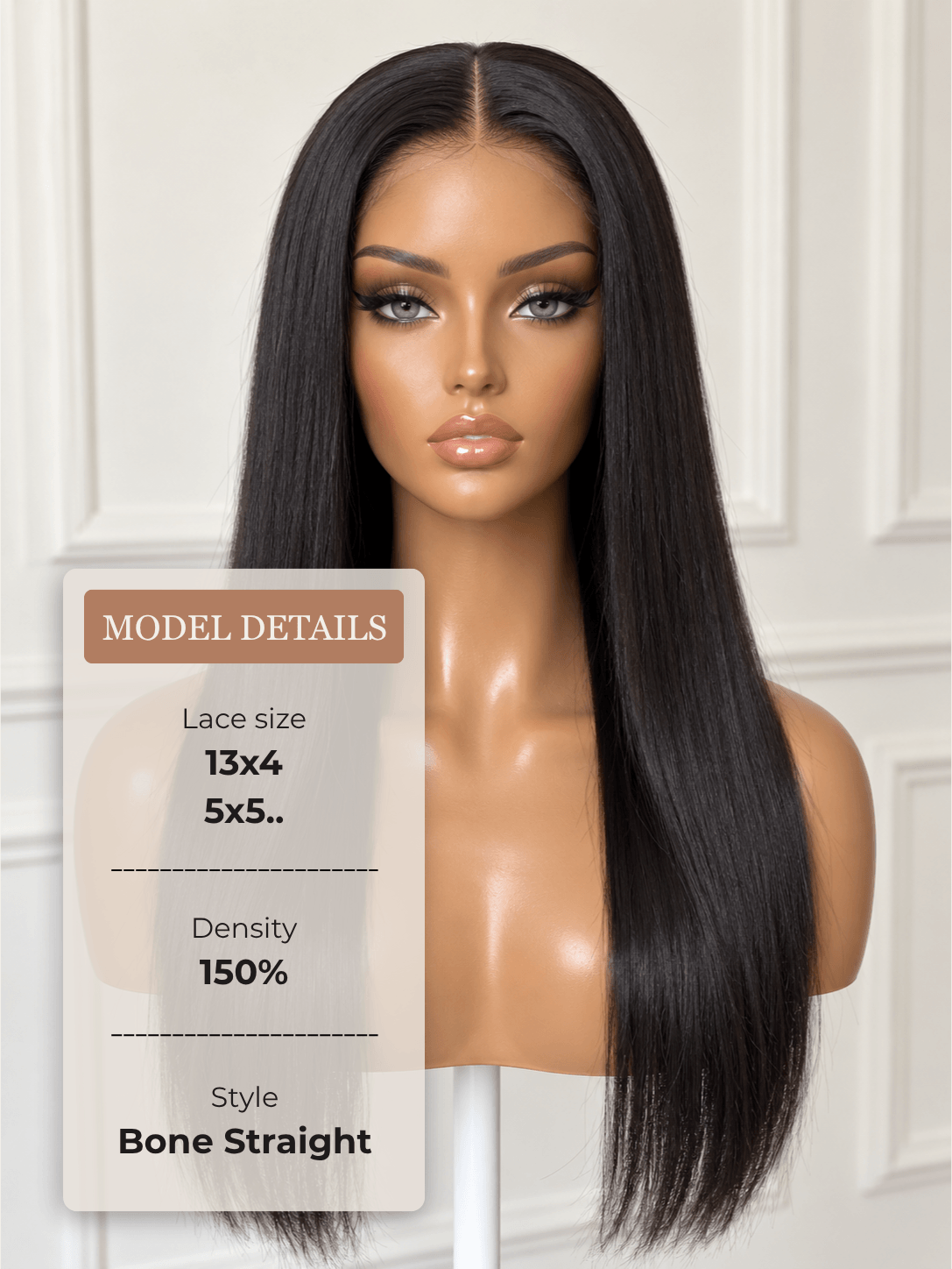 Bone Straight Raw Hair Natural Wig – 100% Human Hair