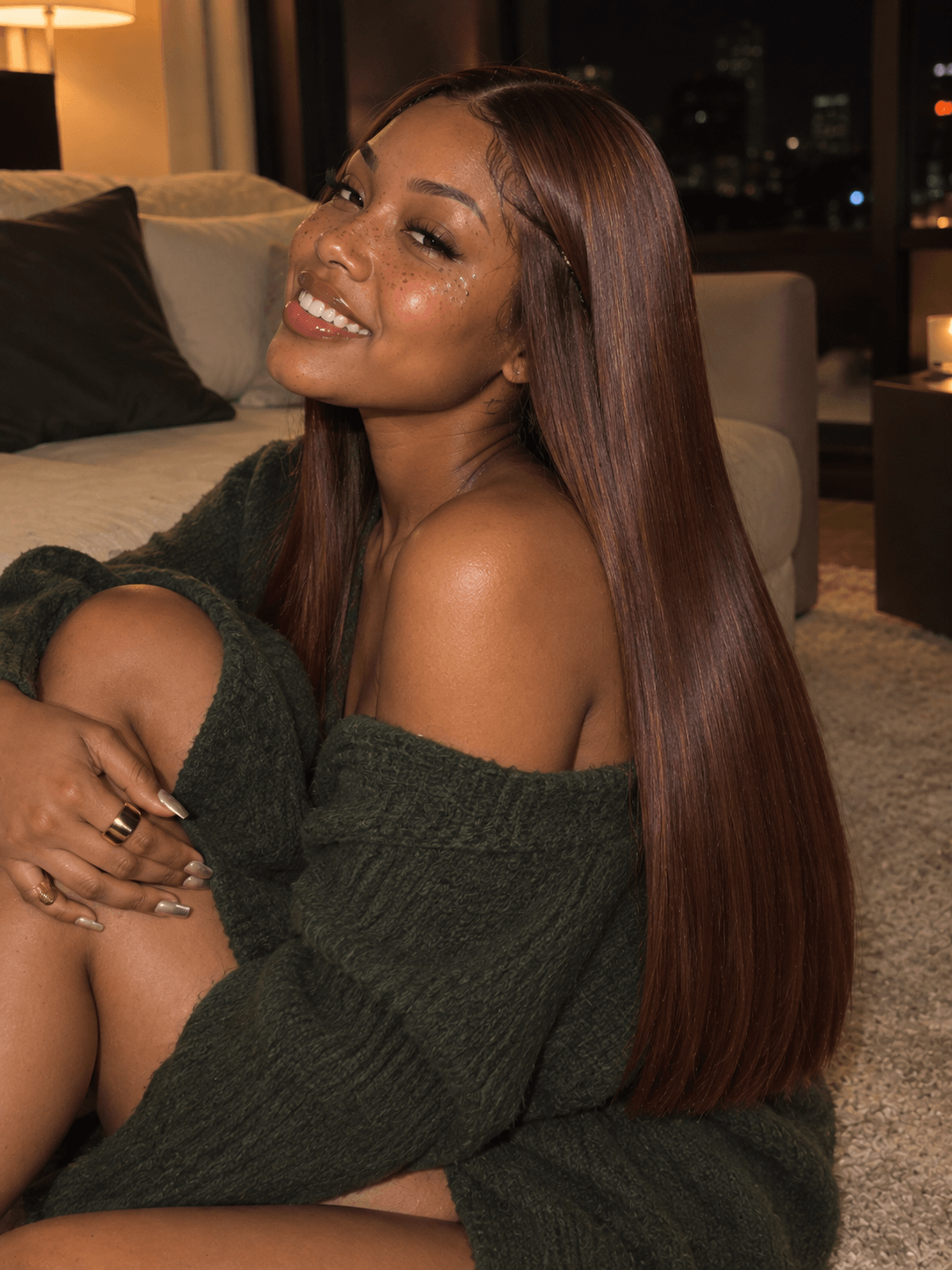 Bone Straight Brown 4 Bundles Deals Raw Human Hair Weave
