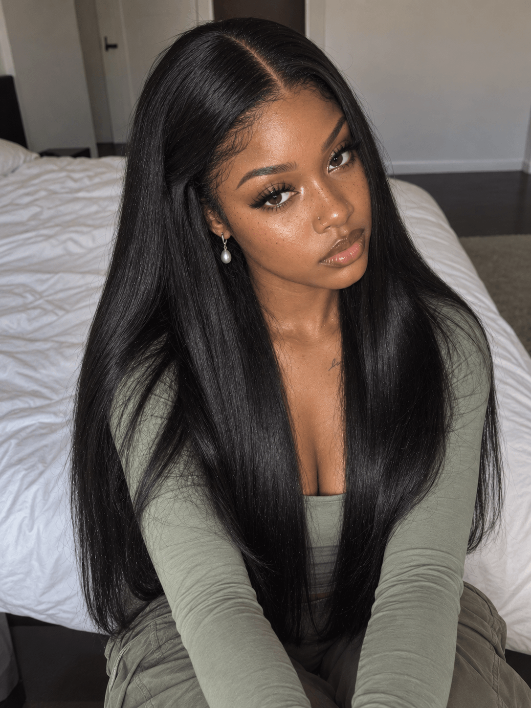 Bone Straight Raw Hair Natural Wig – 100% Human Hair