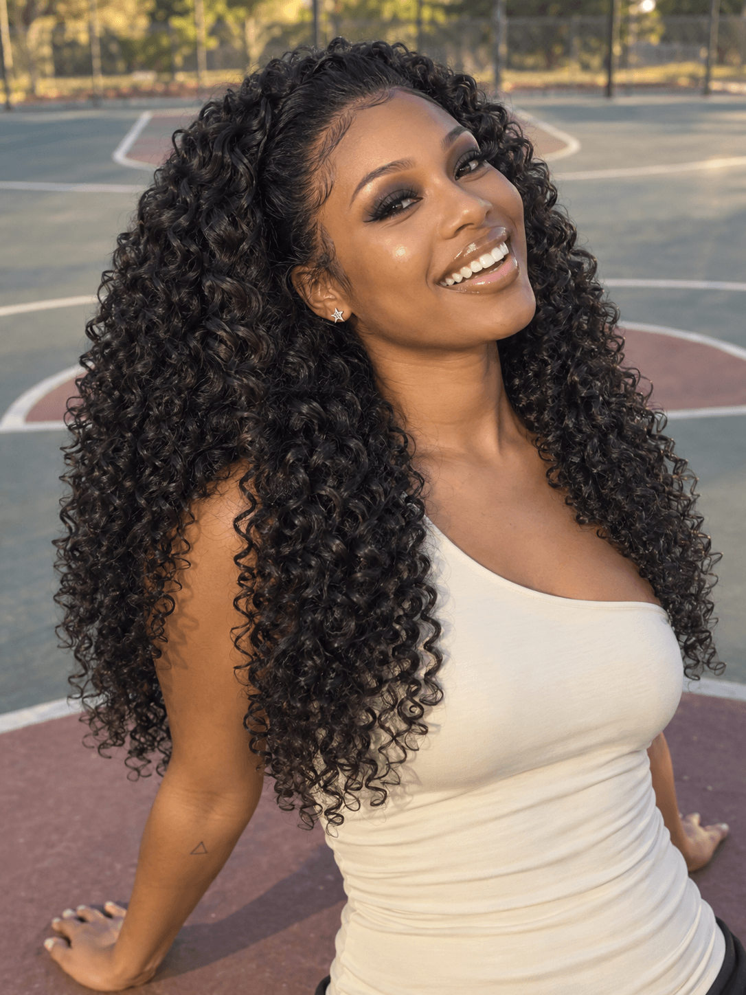 6x6 HD Lace Closure Wig Burmese Curly Natural Black Human Hair