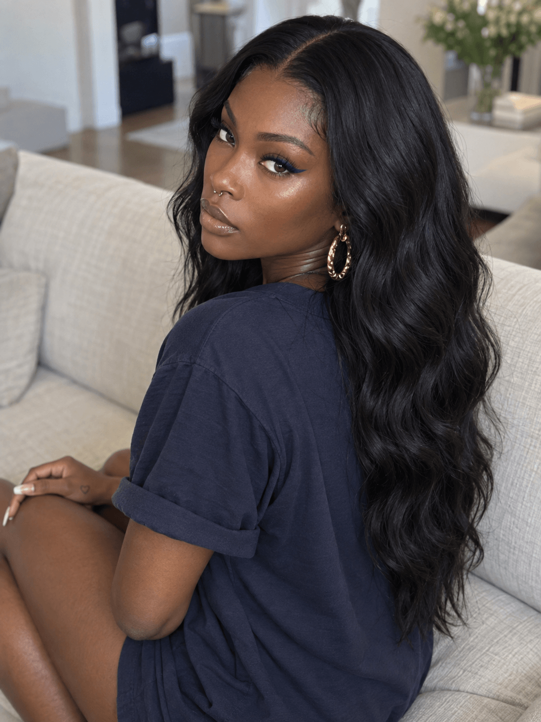 Clip-In Natural Wave Natural Black Raw Human Hair