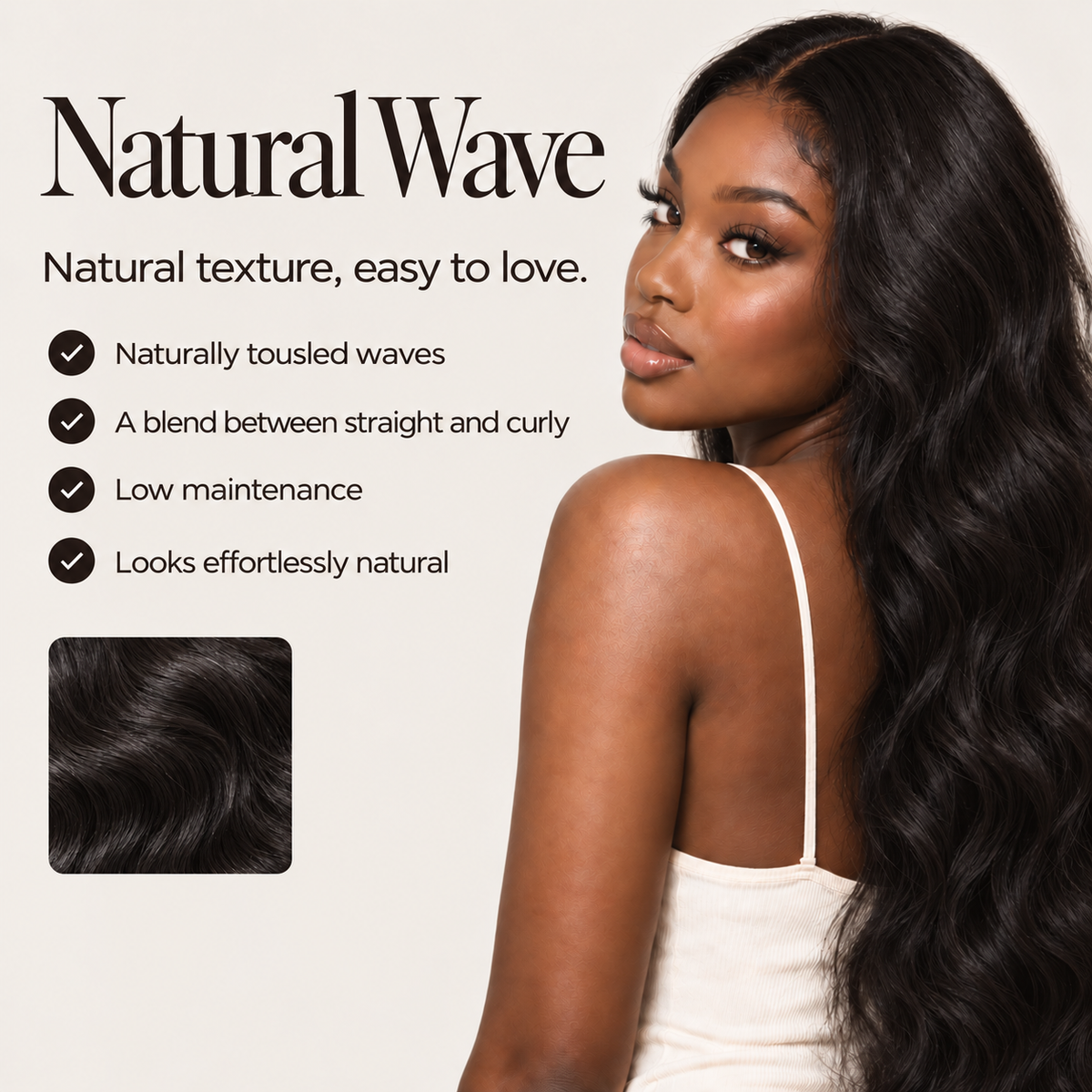 Natural Wave Brown 1 Bundle Raw Human Hair Weave