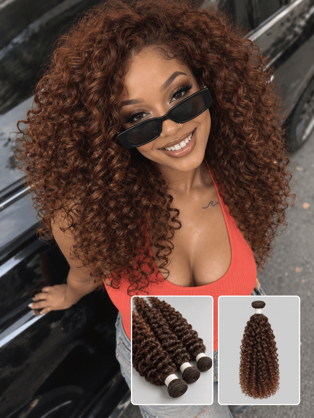 Burmese Curly Brown 1 Bundle Raw Human Hair Weave