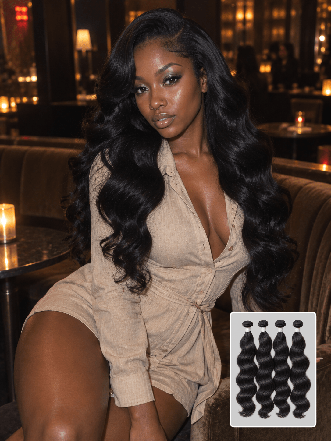 Body Wave Natural Black 4 Bundles Deals Raw Human Hair Weave