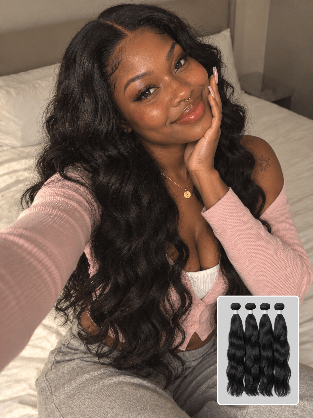 Natural Wave Natural Black 4 Bundles Deals Raw Human Hair Weave