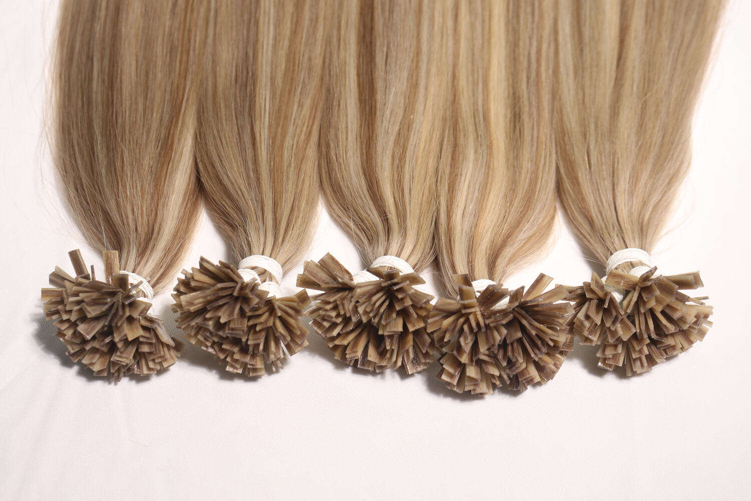 Flat Tip Hair Extensions Straight Medium Brown Highlight Vietnamese Remy Human Hair Chemical-Free Tangle-Free Wholesale