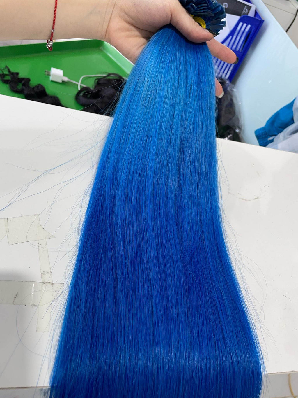 Flat Tip Hair Extensions Straight Platinum Blonde Keratin Bonded Vietnamese Human Hair Natural Look Tangle-Free Wholesale