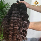 Premium Deep Wave Raw Hair Natural Color  Weft – 100% Human Hair Bundle