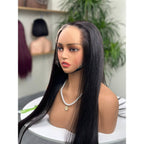 Natural Black Bone Straight Lace Front Wig 13×4 Double Drawn Vietnamese Virgin Human Hair HD Lace Wholesale