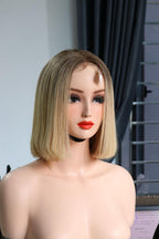 Short Ombre Bob Wig – Brown to Blonde 10 inches closure 2×6 Light chemical processed premium quality wholesale 2025