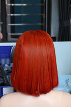 Raw hair bone straight orange color 10 inches closure 5×5 100% Human Hair (Raw hair) Premium Quality For Beauty