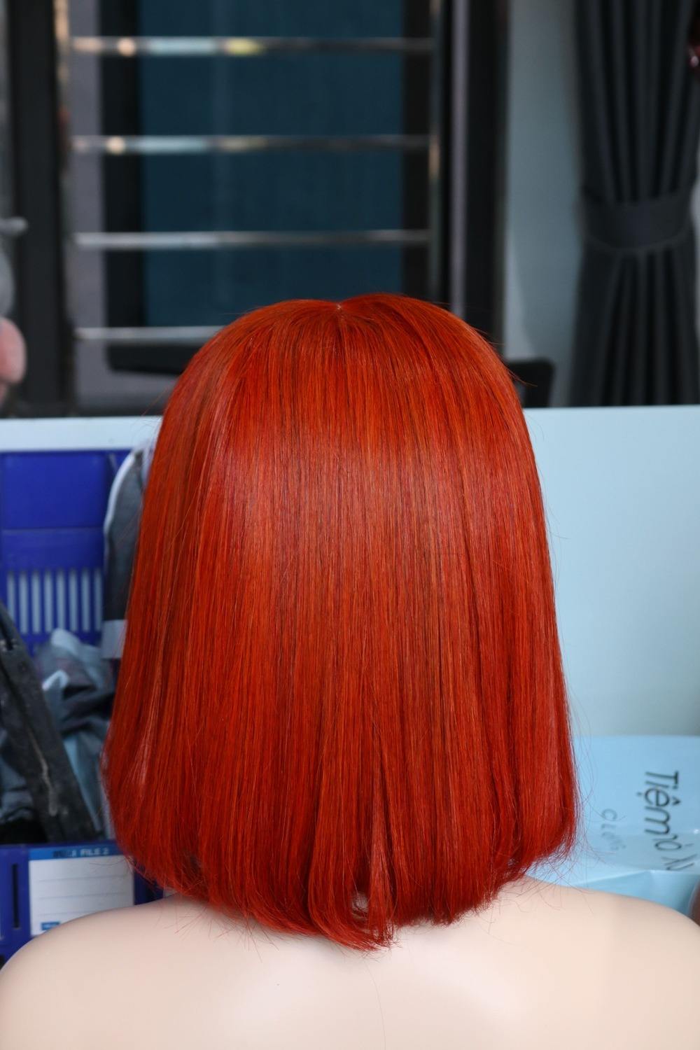 Raw hair bone straight orange color 10 inches closure 5×5 100% Human Hair (Raw hair) Premium Quality For Beauty