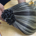 Flat Tip Hair Extensions Straight Piano Color Blonde Highlight Keratin Bonded Vietnamese Raw Human Hair Wholesale