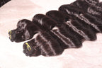 Bone Straight Virgin Human Hair Bundles Single Donor Natural Color Machine Double Weft
