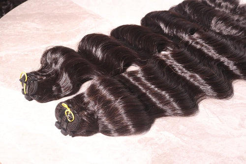 Bone Straight Virgin Human Hair Bundles Single Donor Natural Color Machine Double Weft