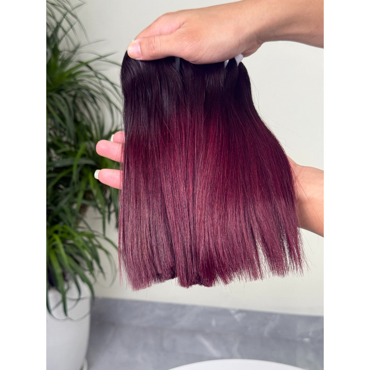 Burgundy Ombre Straight Hair Bundles