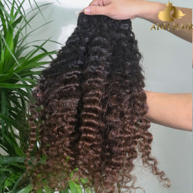 Premium Deep Wave Raw Hair Natural Color  Weft – 100% Human Hair Bundle