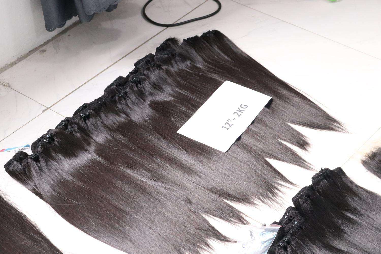 Bone Straight Virgin Human Hair Bundles Single Donor Natural