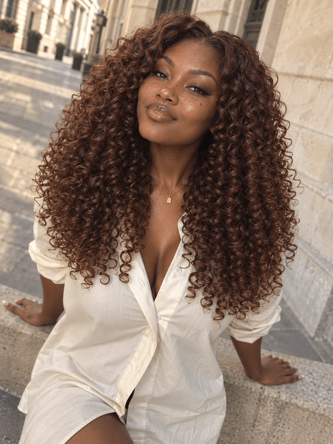 13x4 Transparent Frontal Deep Curly Brown 4 Bundles Deals Human Hair