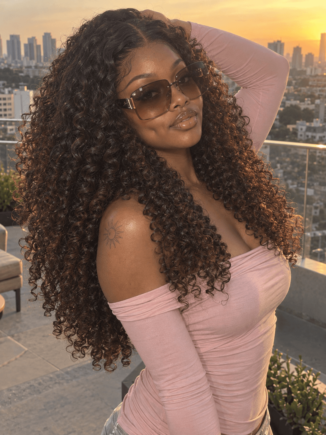 5x5 HD Lace Closure Wig Deep Curly Brown Human Hair
