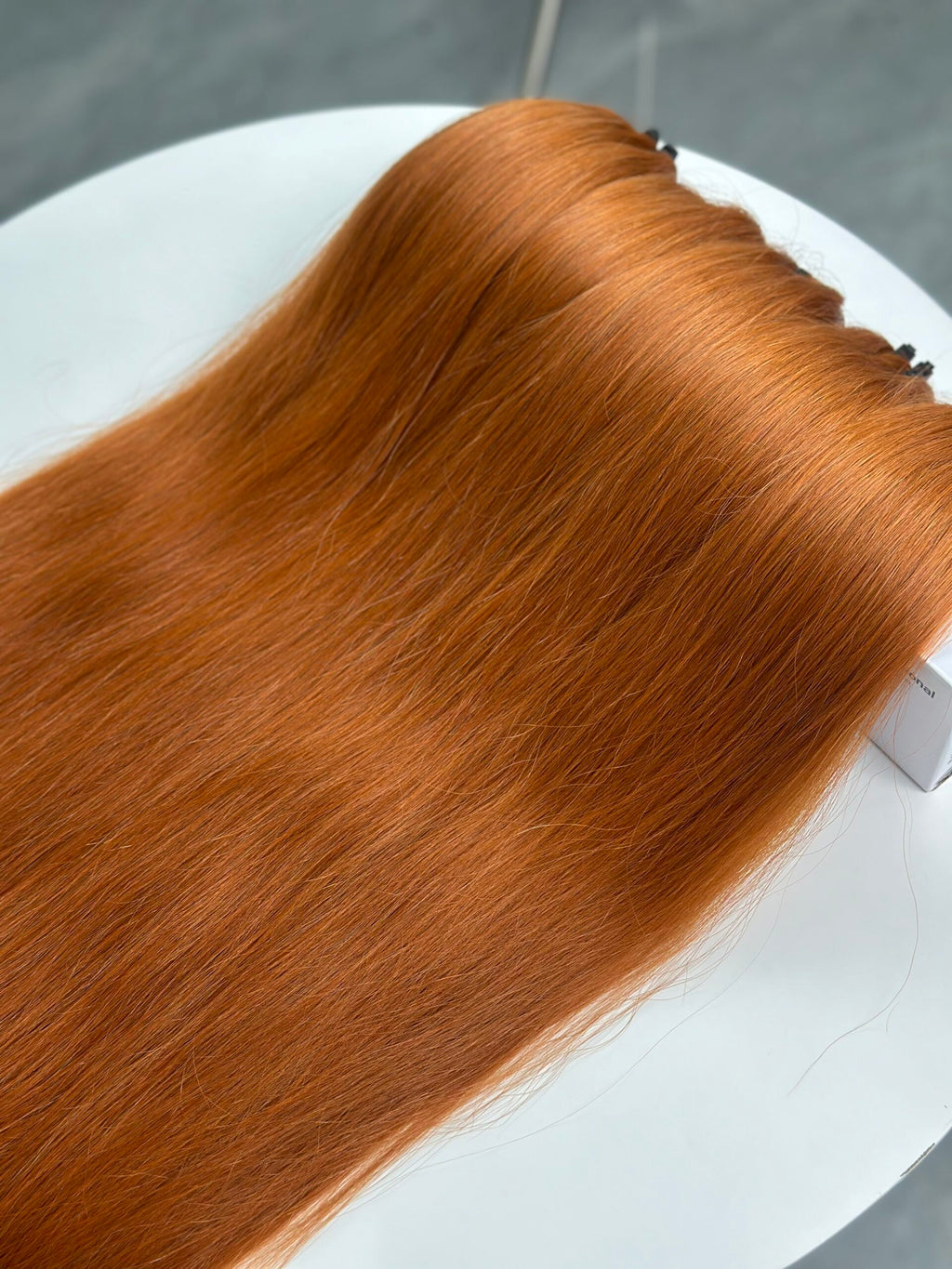 Luxury Bone Straight Human Hair – Vibrant Ginger Orange Color