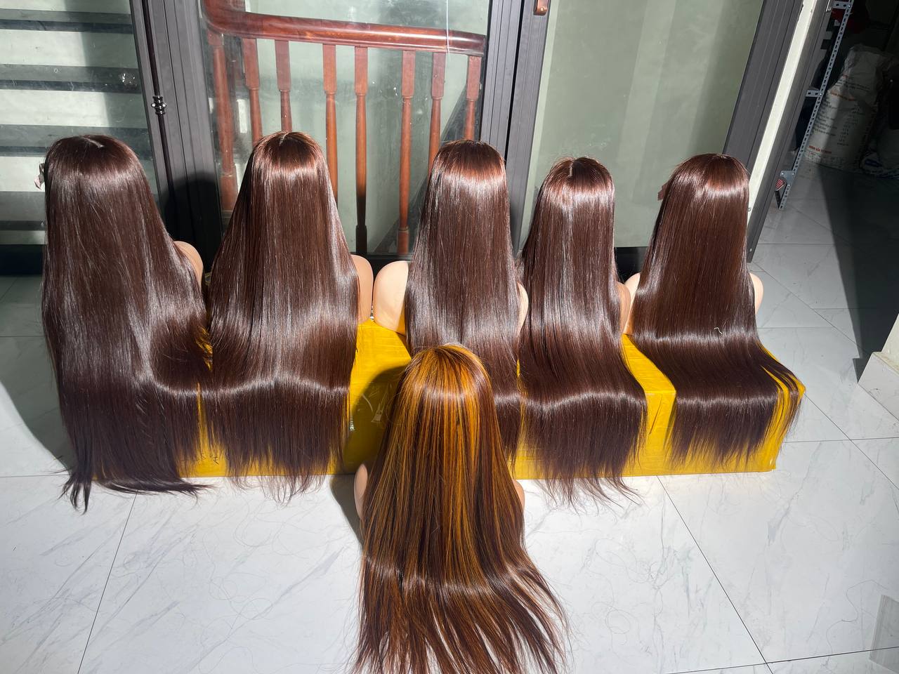 Combo 10 Pcs Bob Wig Bone Straight Natural Color HD Lace Front Vietnamese Human Hair Tangle-Free No Shedding Wholesale