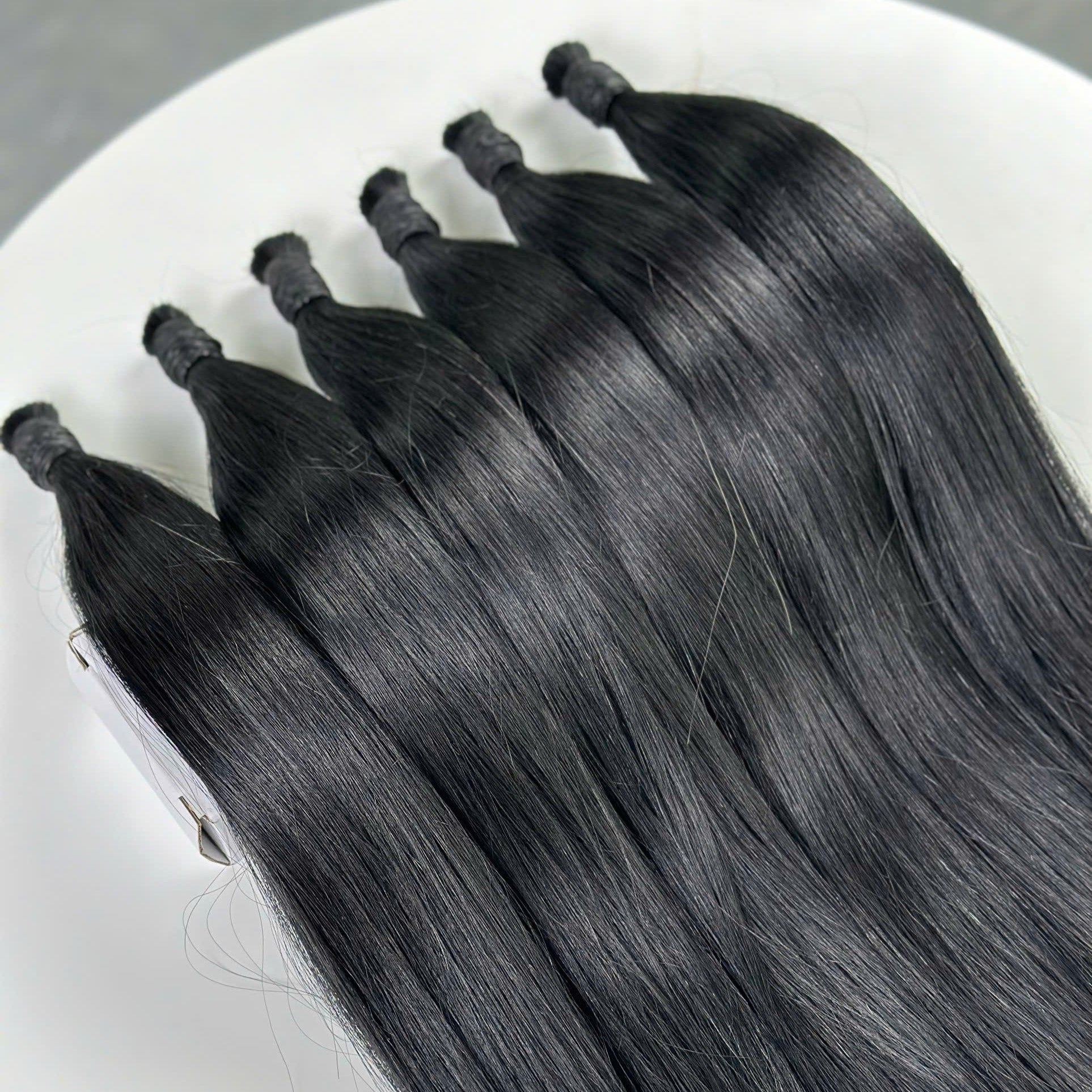 Vietnamese Raw Bulk Hair Straight Natural Black — Wholesale Single Donor