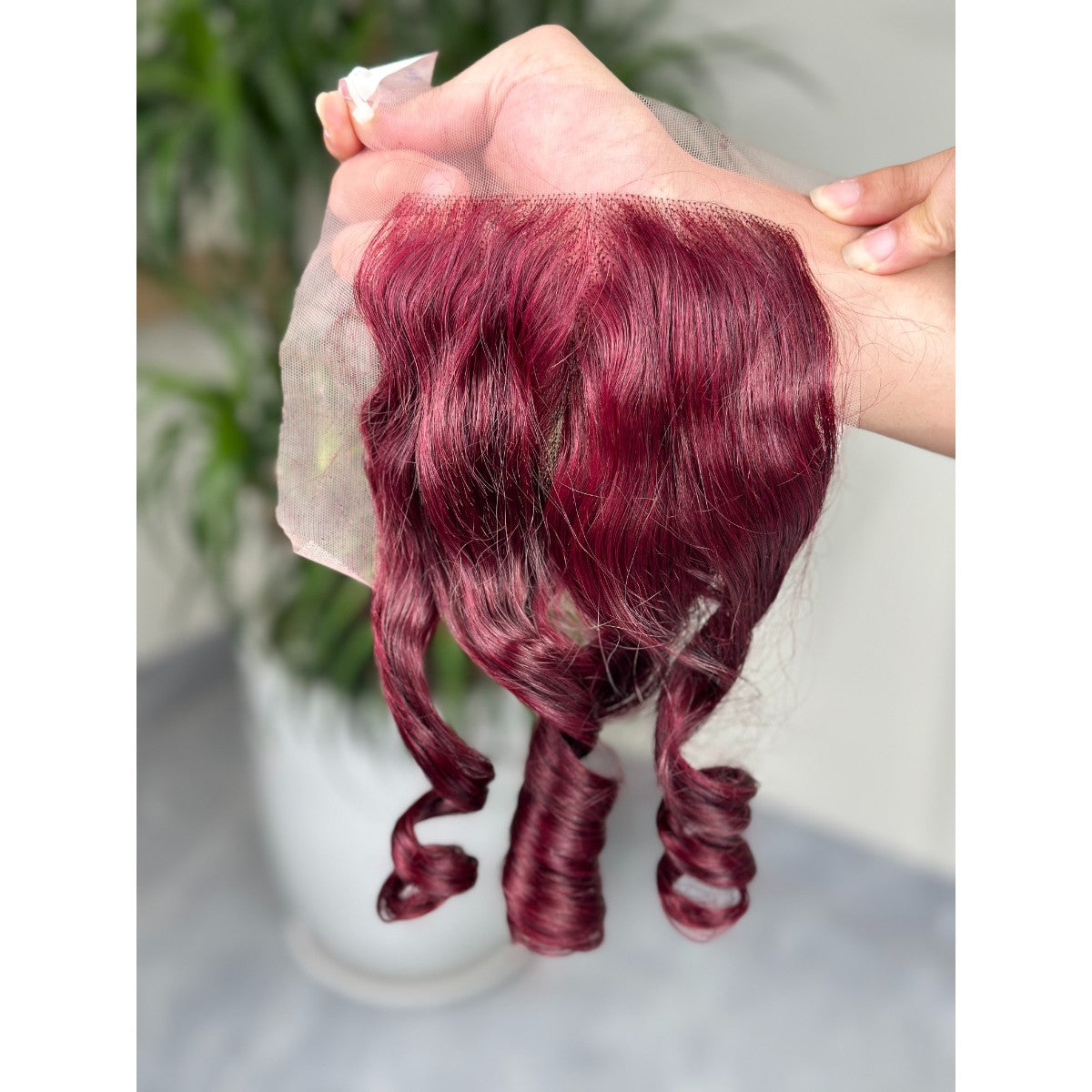 Vietnamese burgundy lace closure 4×4 body wave wholesale