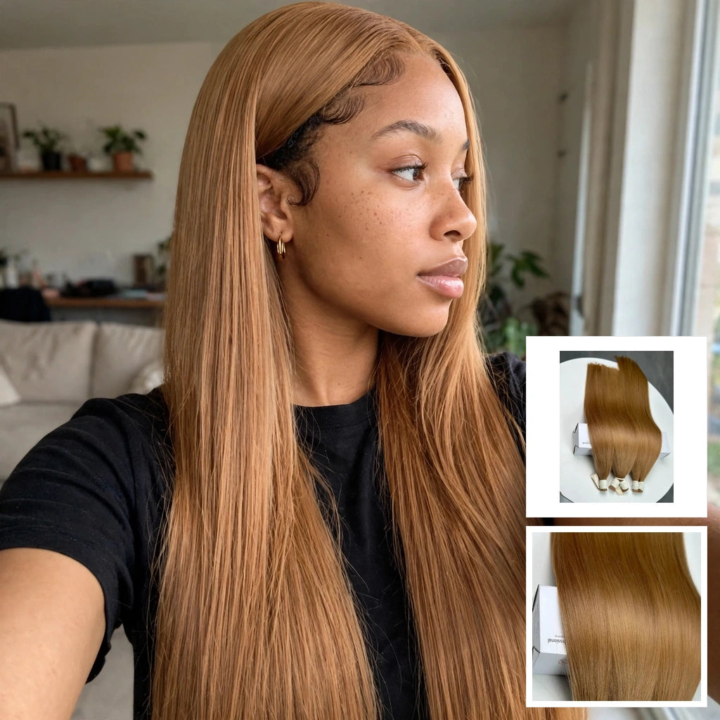 Vietnamese Bulk Hair Straight Copper Blonde — Wholesale Double Drawn Single Donor