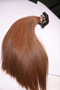 Flat Tip Hair Extensions Straight Brown Pre-Bonded Keratin Raw Vietnamese Human Hair Tangle-Free No Shedding Wholesale