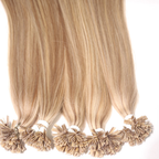 Flat Tip Hair Extensions Straight Medium Brown Highlight Vietnamese Remy Human Hair Chemical-Free Tangle-Free Wholesale