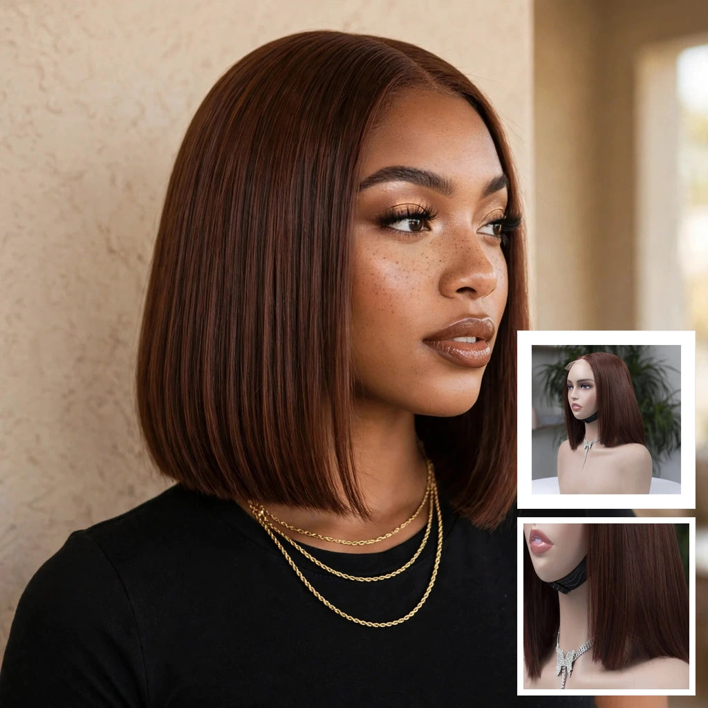 Red wave bouncy raw human hair weft