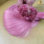 Flat Tip Hair Extensions Straight Pink Pastel Color Keratin Bonded Vietnamese Human Hair Soft Silky Wholesale