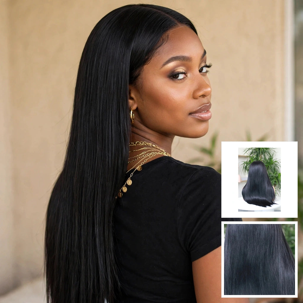 Bone straight wig 22 inch natural color