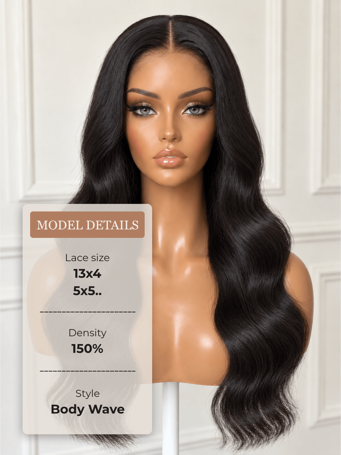 13x6 HD Lace Front Wig Body Wave Brown Human Hair