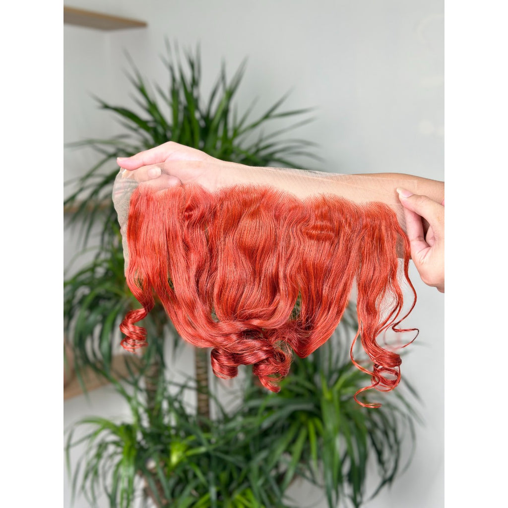 Vietnamese Frontal 13×4 HD Lace Body Wave Copper Red — Wholesale Single Donor