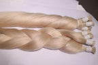 Bulk hair extensions platinum blonde top choice for braiding / Custom processing