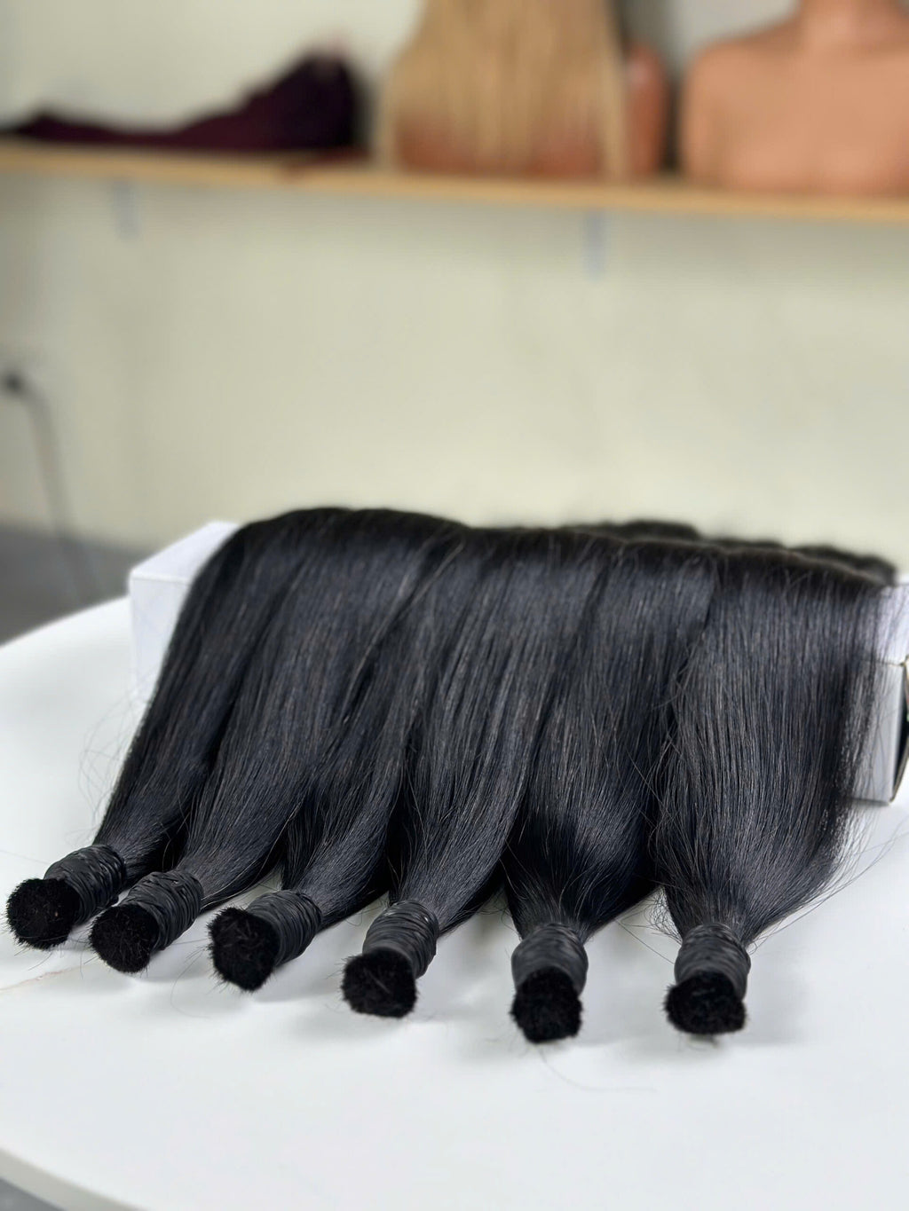 Vietnamese Raw Bulk Hair Straight Natural Black — Wholesale Single Donor