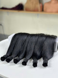 Vietnamese Raw Bulk Hair Straight Natural Black — Wholesale Single Donor