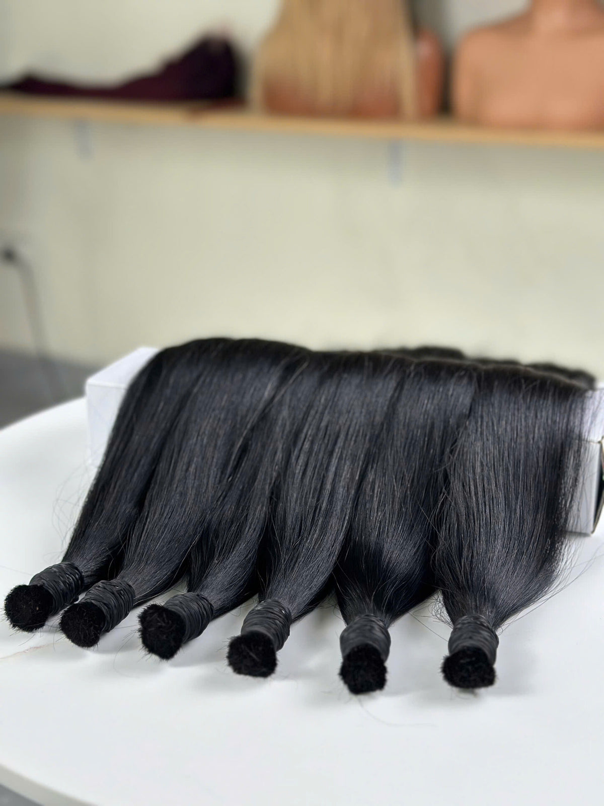 Vietnamese raw bulk hair straight natural black