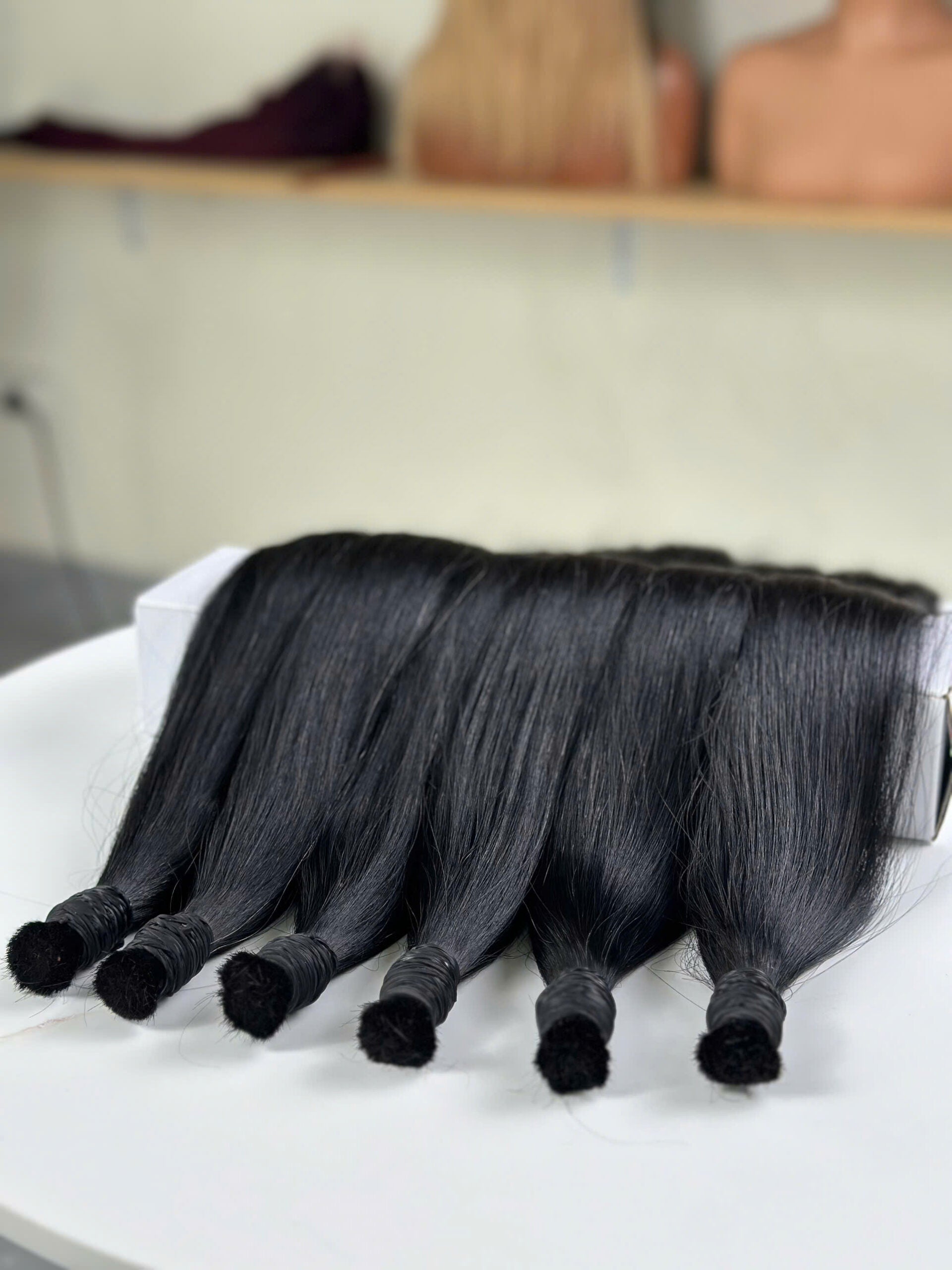 Vietnamese Raw Bulk Hair Straight Natural Black — Wholesale Single Donor