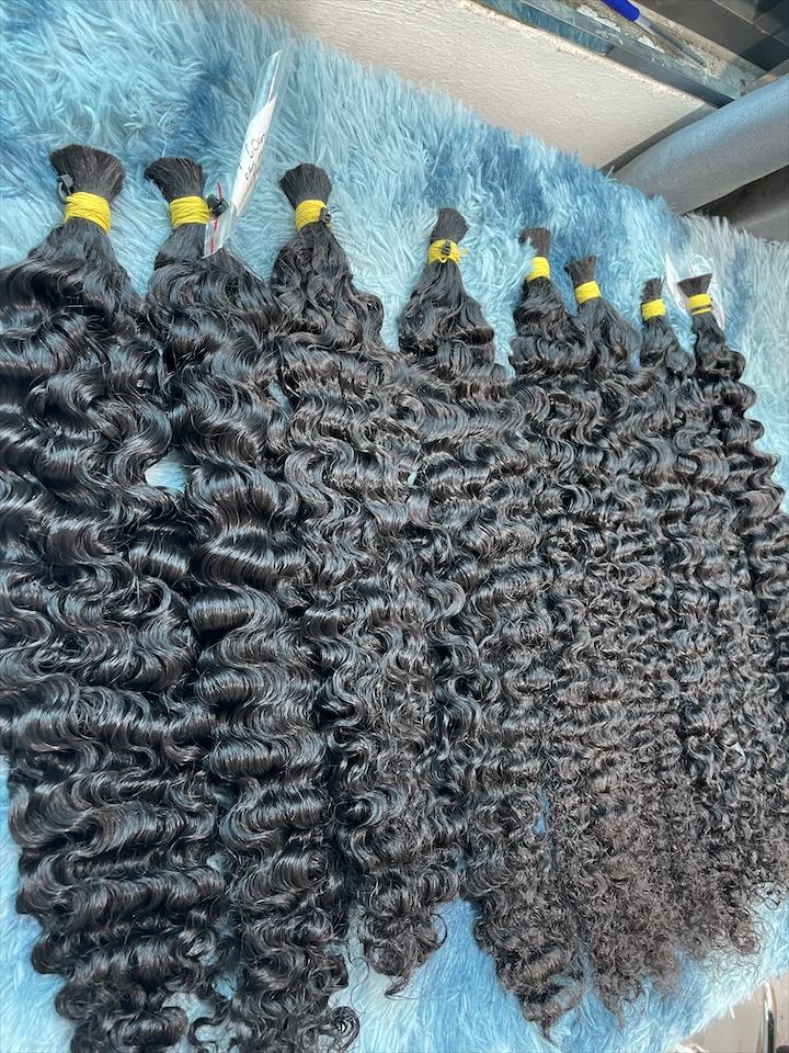 Bermese Curly Raw Bulk Hair 100% Human Hair (Raw hair) Premium Quality Fro Wig Making Raw Curly Style Wholesale