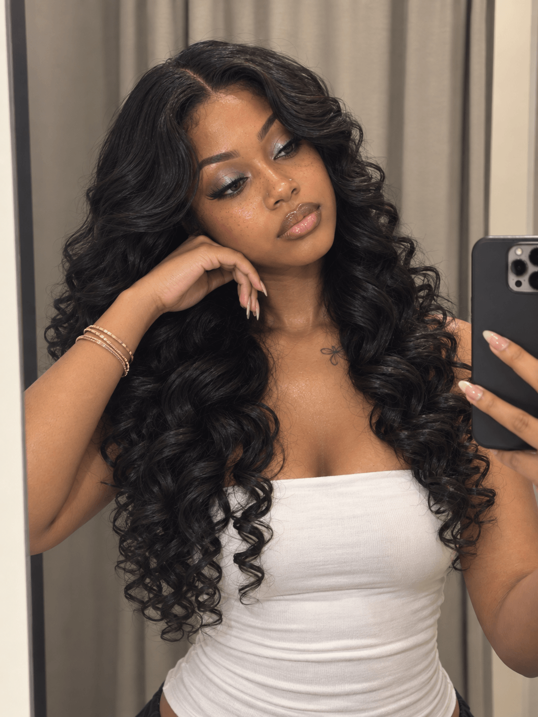 Bouncy Curly Natural Black 1 Bundle Raw Human Hair Weave