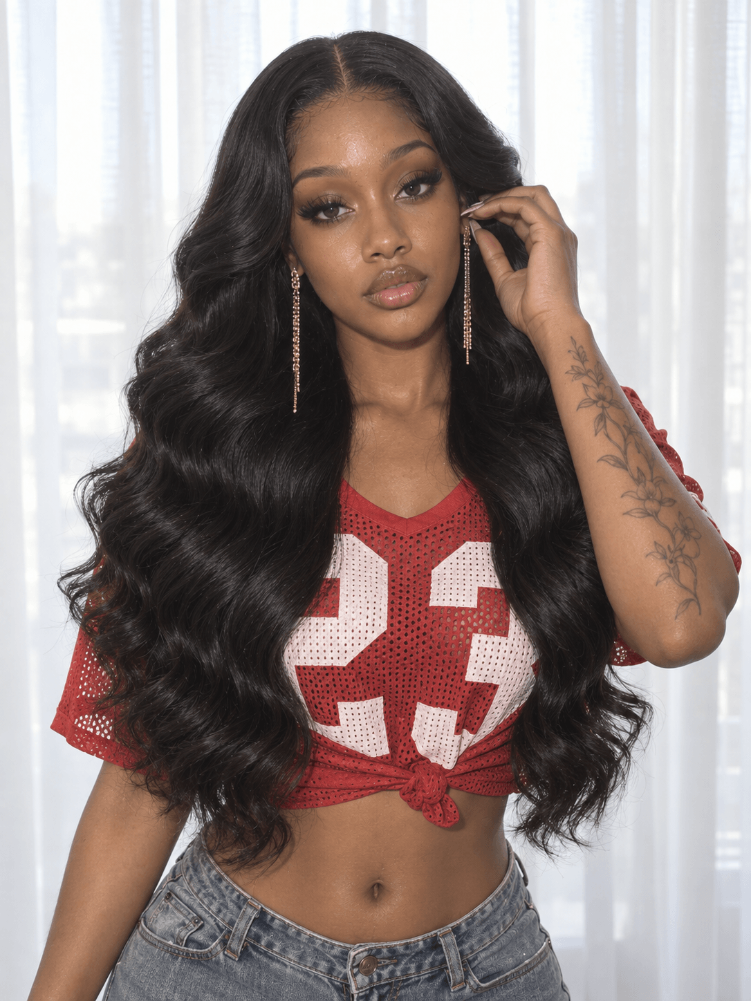 13x4 Transparent Lace Front Wig Body Wave Natural Black Human Hair