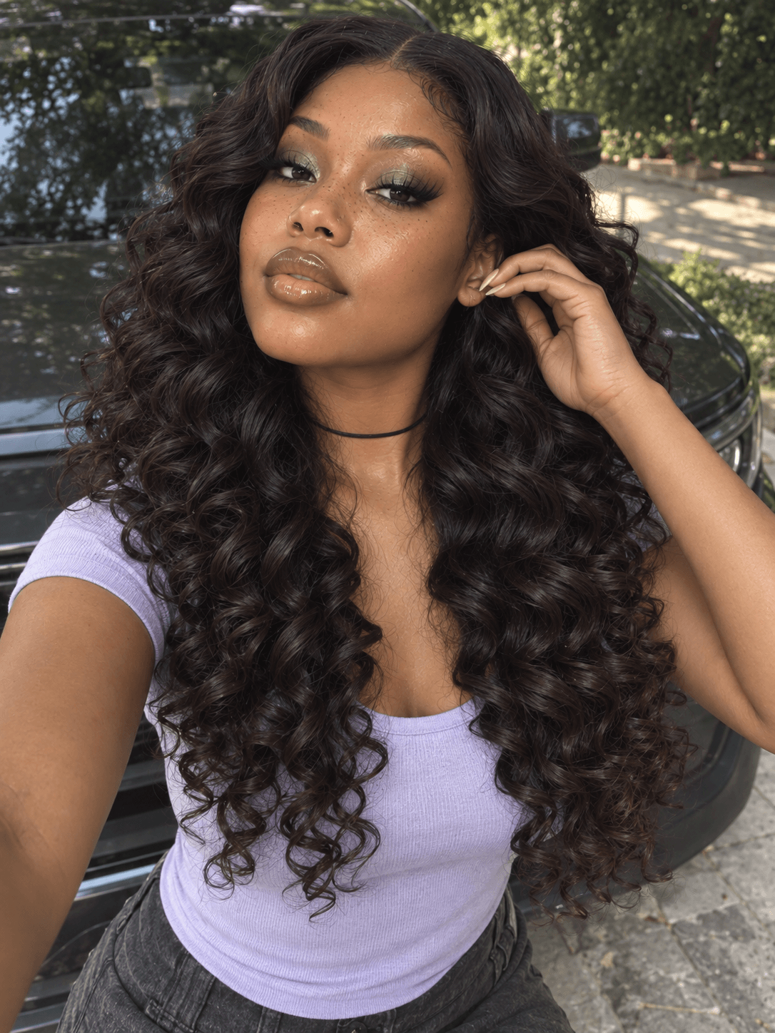 Bouncy Curly Natural Black 3 Bundles Deals Raw Human Hair Weave